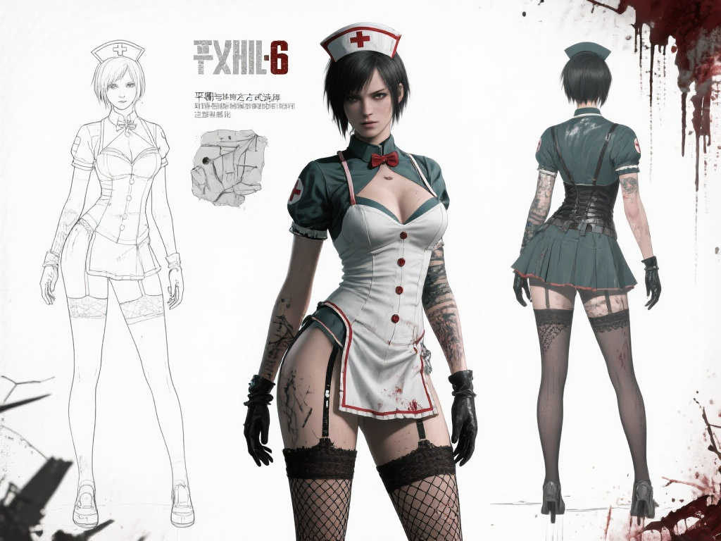 《生化危机6》未采用服装设计曝光：护士装与渔网袜引人注目！